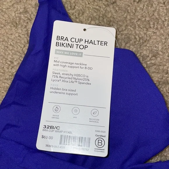 Athleta Bra Cup Halter Bikini Top - Picture 5 of 5